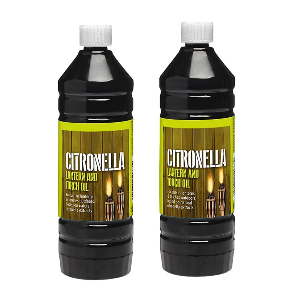 Zopper Light Citronella Lantern & Torch Oil – 2 X 1L – Natural Mosquito-Repellent Outdoor Lamp Fuel (Clean-Burning)