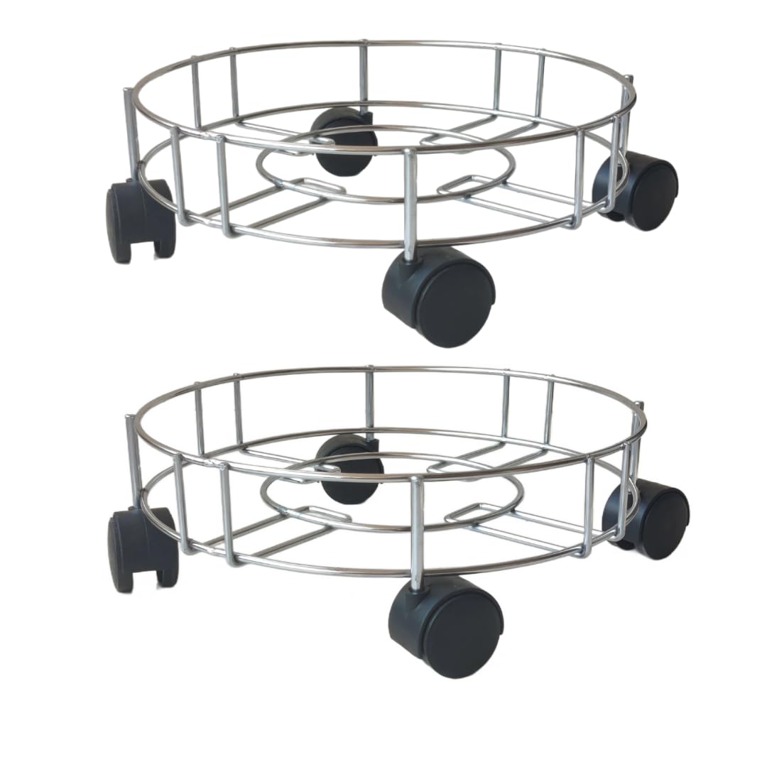Vishva 2 Pic Stainless Steel Heavy Gas Cylinder Trolley with Wheel |Lpg Cylinder Stand Gas Cylinder Trolley |LPG Gas Cylinder Trolley with 4 Wheels, 2 Piece (B0C1T15GQB) Amazon Price History, Amazon Price Tracker