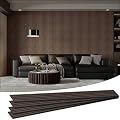 4 Pack 105.9" x 12.6" x 0.8" Acoustic Wall Panels Sound Absorbing, Wood Slat Wall Panels for Wall Decor, Soundproof Wood Wall Panels, Natural Walnut