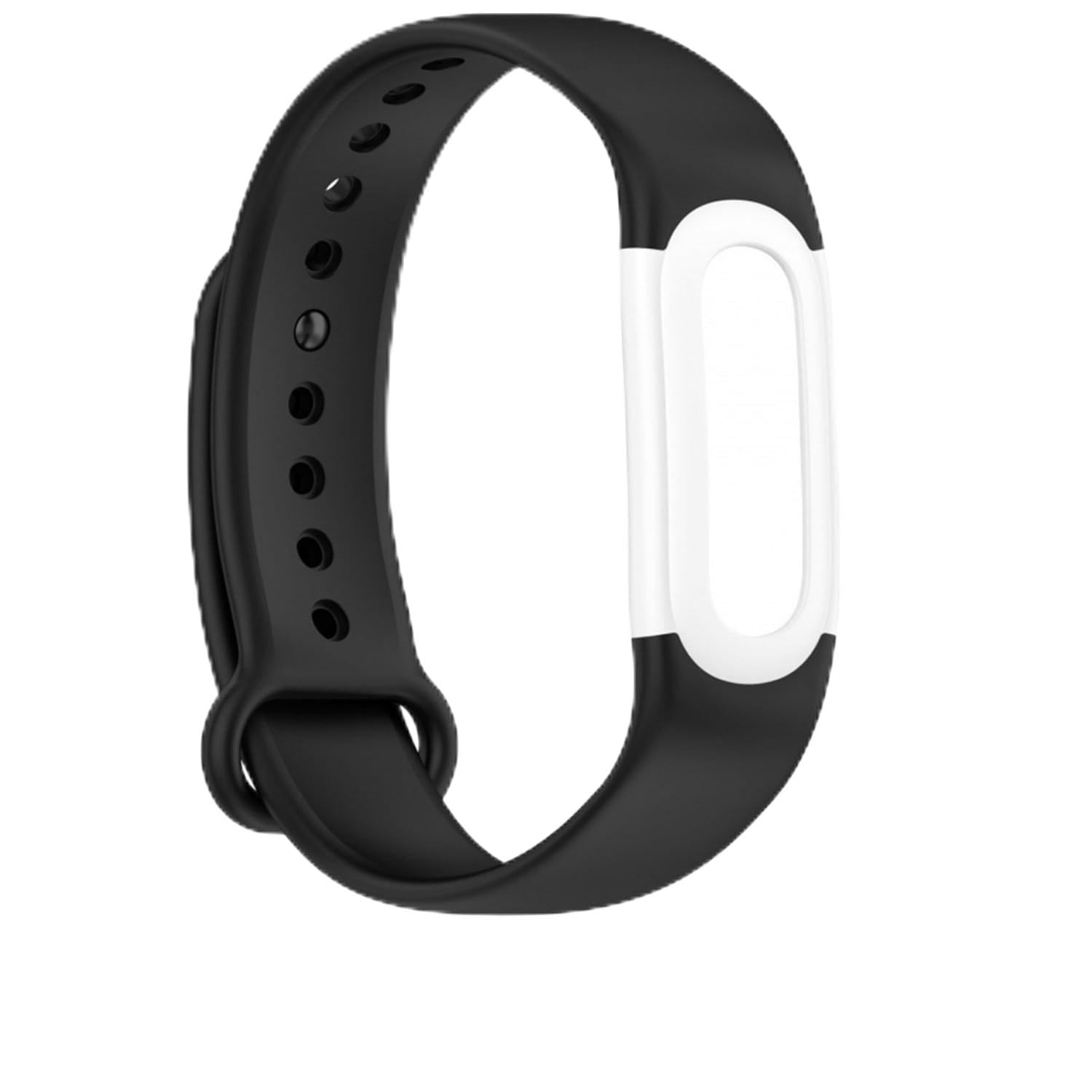 Band for Google Fitbit Air, Breathable Replacement Sport Strap with Classic Buckle, Water & Sweat Resistant, Adjustable Replacement Strap for Google Fitbit Air Fitness Tracker (1, Black White)
