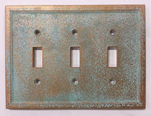 Triple Light Switch Cover (Aged Patina)