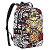UNIKER Mochila de viaje para laptop, mochila de graffiti para el trabajo, mochila de diseñador para laptop de 15.6 pulgadas, bolsa resistente al agua (sonrisa)