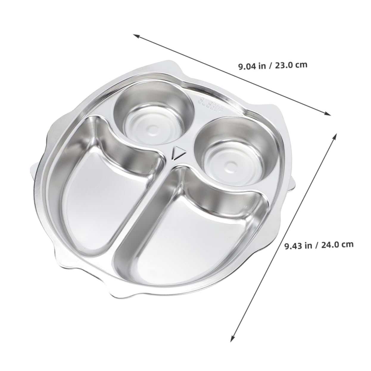 VANZACK Children's Dinnerware Set Divided Plates Bowls Stainless Steel Kids Plates Designs Unbreakable for Boys Girls