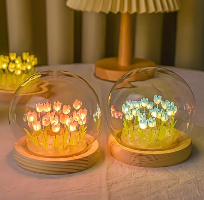 Amazon.co.jp: 手作りチューリップのナイトライトは花の寝室の寝る電気