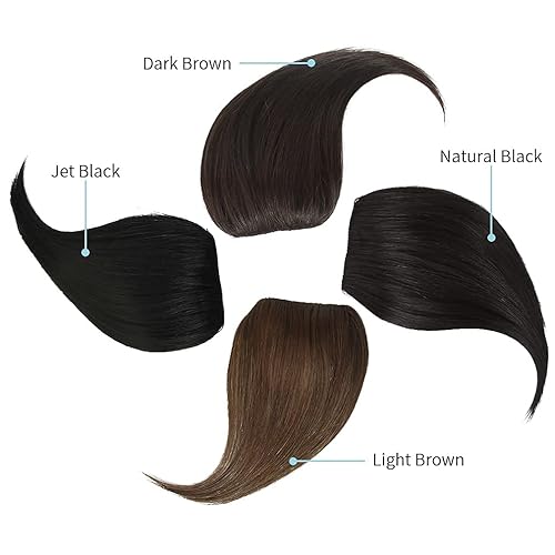 Miniatura 6 de Shinon Flequillo lateral grueso con clip, cabello humano real, flequillo, extensiones de flequillo barrido, extensiones de flequillo de aspecto