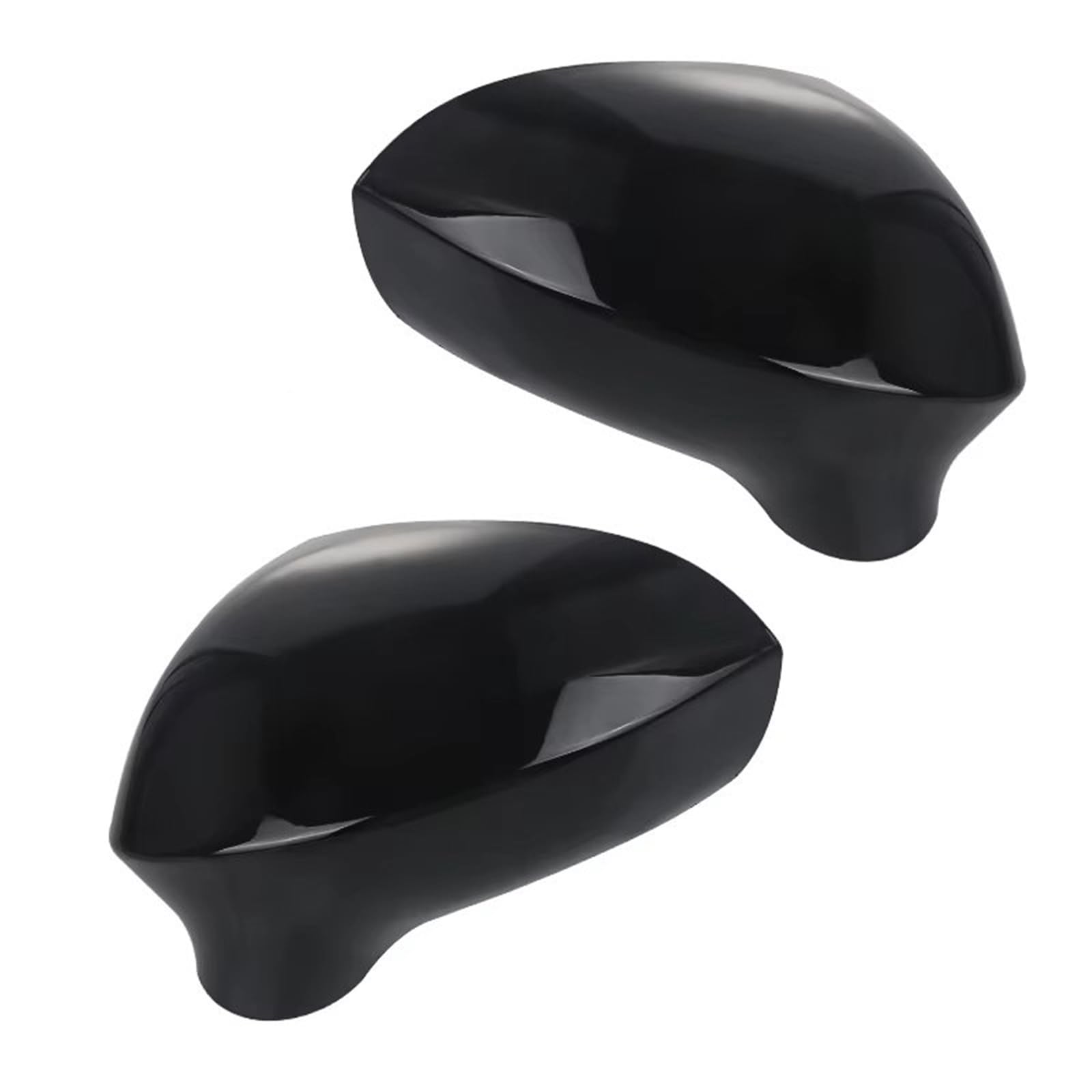 Wing Mirror Calotta copri specchietto retrovisore laterale nero lucido bianco per Seat Ibiza 2008 2009 2010 2011 2012 2013 2014-2017 Coperchio specchietto retrovisore(1 Pair Black)