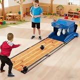 ✦【INSTALLATION FACILE】 : Ce jeu de bowling électrique portable est idéal pour la maison. Son installation est rapide et facile, et il simule parfaitement le poids de la boule. Pliable, il se range facilement et ne prend pas de place.