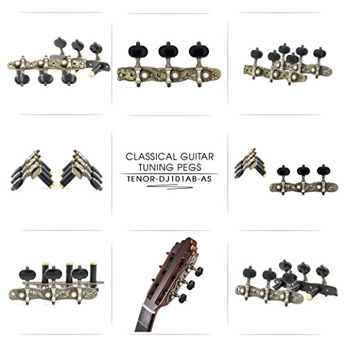 DJ101AB-AS TENOR Classical Guitar Tuners"Dragon and Phoenix" Professional Tuning Key Pegs/Machine Heads for Classical or Flamenco Guitar. - Thumbnail 4