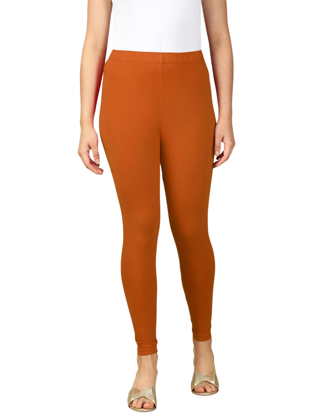 lux cozi PYNK Women's Solid Cotton Lycra Ankle Length Leggings| Ankle Length Leggings for Women - Free Size-picture-38