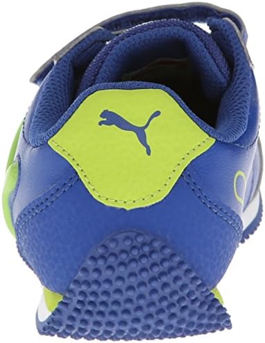 PUMA Speeder Illuminescent V Sneaker , Limoges/Lime Green, 4 M US Toddler | Image 2