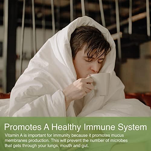 Vitamin A Tablets 10,000IU | High Strength for Skin, Eyes & Immune System | Made in The UK by Natural Foundation Supplements with U.K. Ingredients (120 Tablets)