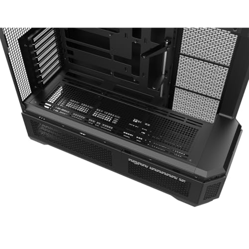 Image of Thermaltake View 600 TG; Full Tower; 420mm Radiator Support; 480mm GPU Clearance; Hidden Connector Support; Rotatable PCIe Slots; 220mm PSU Clearance; Black; CA-11H-00F1WN-00