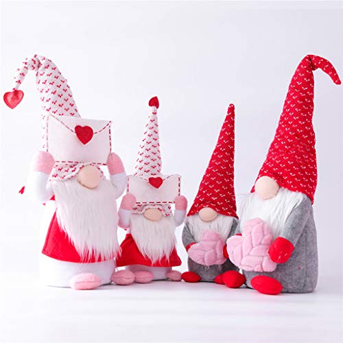 Decoração de Dia dos Namorados, boneca de Papai Noel, decorações de Dia dos Namorados para a casa, o