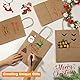 MIEWAA 24 Stück Papiertüten mit Henkel 21x11x27cm Geschenktüten Braune Kraftpapier Tüten Wiederverwendbar Für Hochzeit Geburtstag, Weihnachten Ostern Halloween DIY Weihnachtskalender Adventskalender