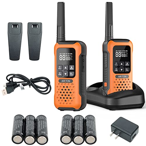 AI9R Waterproof walkie talkies, IP67 USB Rechargeable Long Range