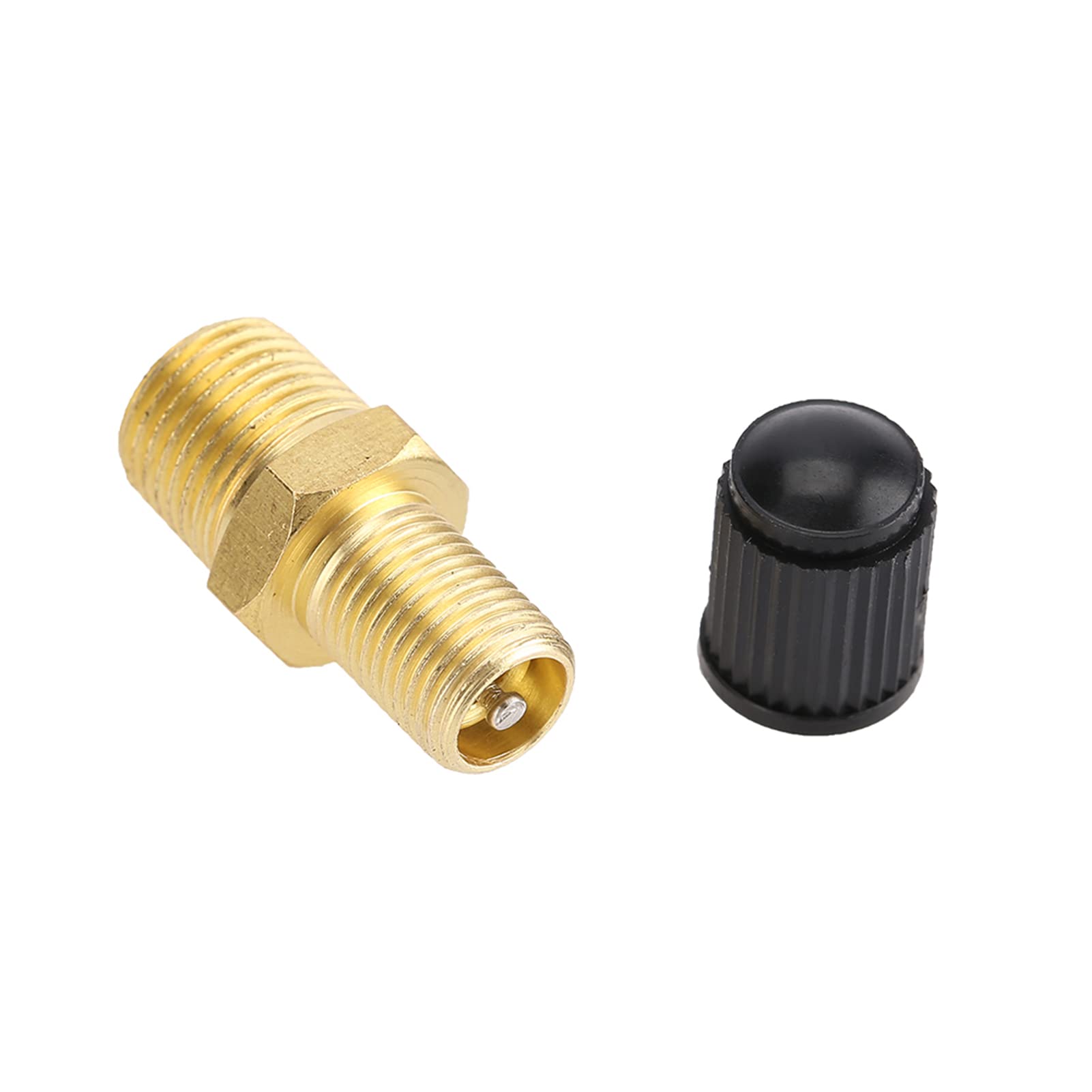 2 PCS Air Compressor Tank Fill Valve, Tank Valve, 1/4" NPT MPT Brass Air Inflator Adapter for Air Compressor Hose, Chuck - Image 2