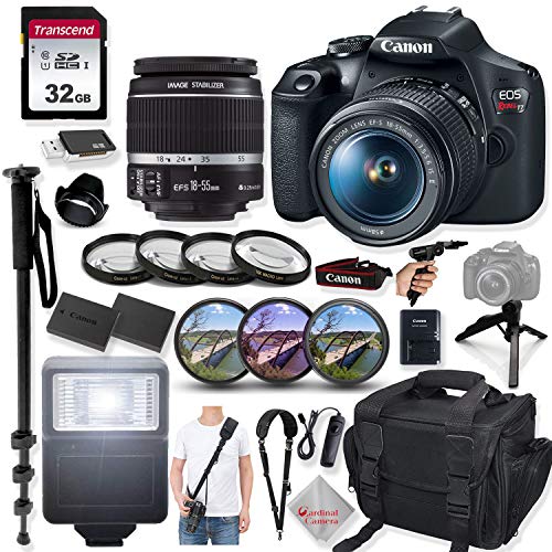 Canon EOS Rebel T7 DSLR Camera with 24.1 Megapixels, 18-55mm Lens, Quick Release