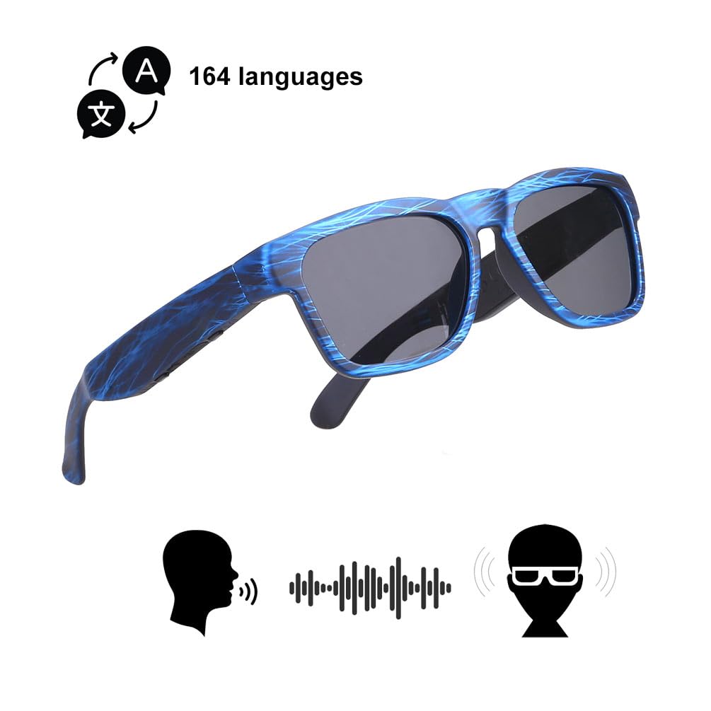 OhO sunshine AI Translation Smart Glasses with Bluetooth Speaker for Real Time Interpretation