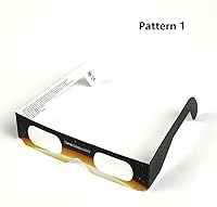 Vista 5 de Bookishbunny 50 pares solares de los espectadores del eclipse de las gafas de papel de la visión del sol ISO certificó diversos patrones
