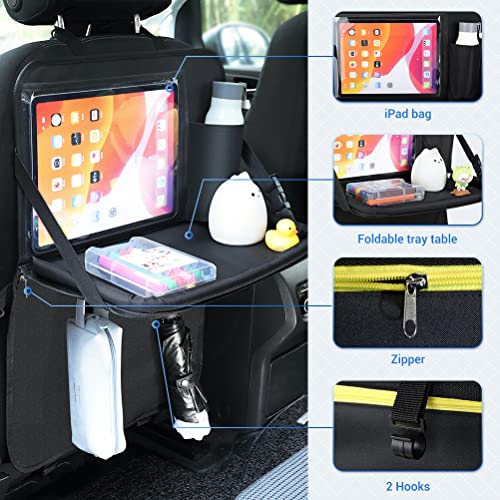 Oasser 2 Pack Car Backseat Organizer Seat Back Protectors With Foldable Table Tray 13 Inches Ipad11 Storage Pockets Garbage Bag Car Organizers And Storage(Extra Large) #TOP2