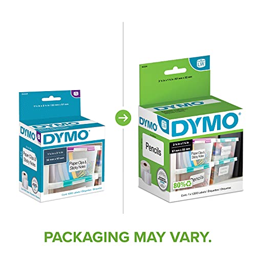 DYMO LW Thermal Printer Labels - 1-1/4 x 2-1/4 Inch Small Multi Purpose Labels for LabelWriter Printers, 1000 Count image 4