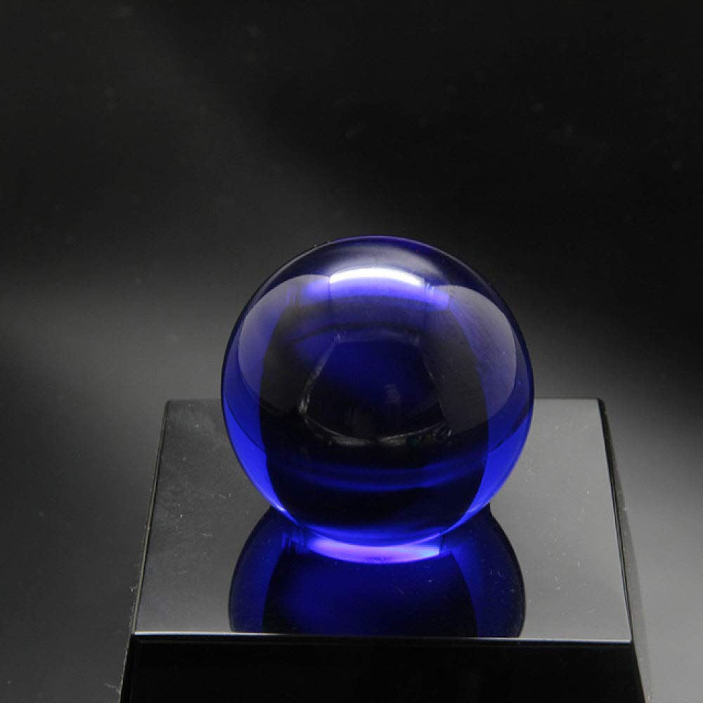 Globe de boule en verre décoration maison Feng Shui bleu LIJUCAI