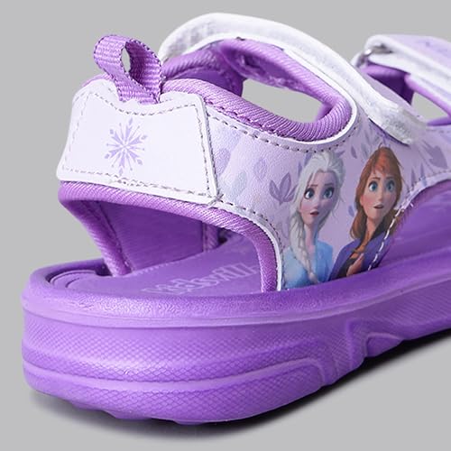 Image of Kidsville Official Frozen Printed Sandals For Kids Girls Anti-Skid Comfortable | Adjustable Double Strap Closure | Flexible & Lightweight Footwear for Baby
