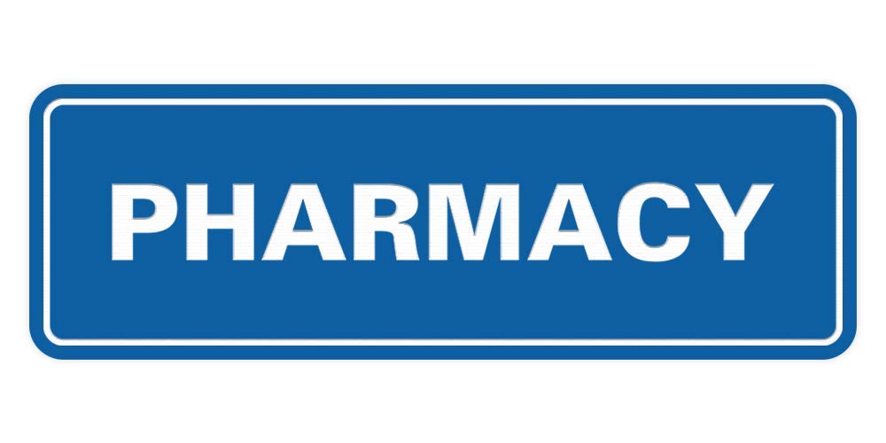 Signs ByLITA Standard Pharmacy Sign(Blue) - Large
