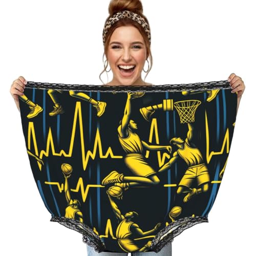 Basketball dunk heartbeat cadeau amusant gag avec cette culotte surdimensionnée granny