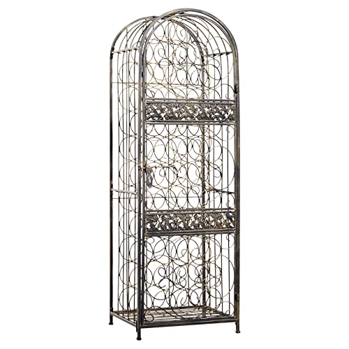 Soporte para 45 botellas de vino de hierro forjado miniatura 1