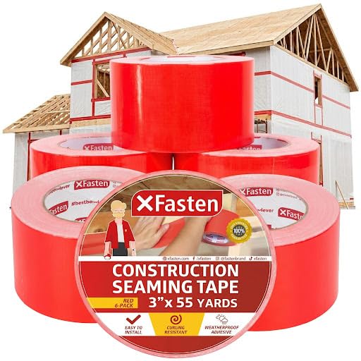 XFasten Construction Seaming Tape (3”x55Yds 6-Pack)