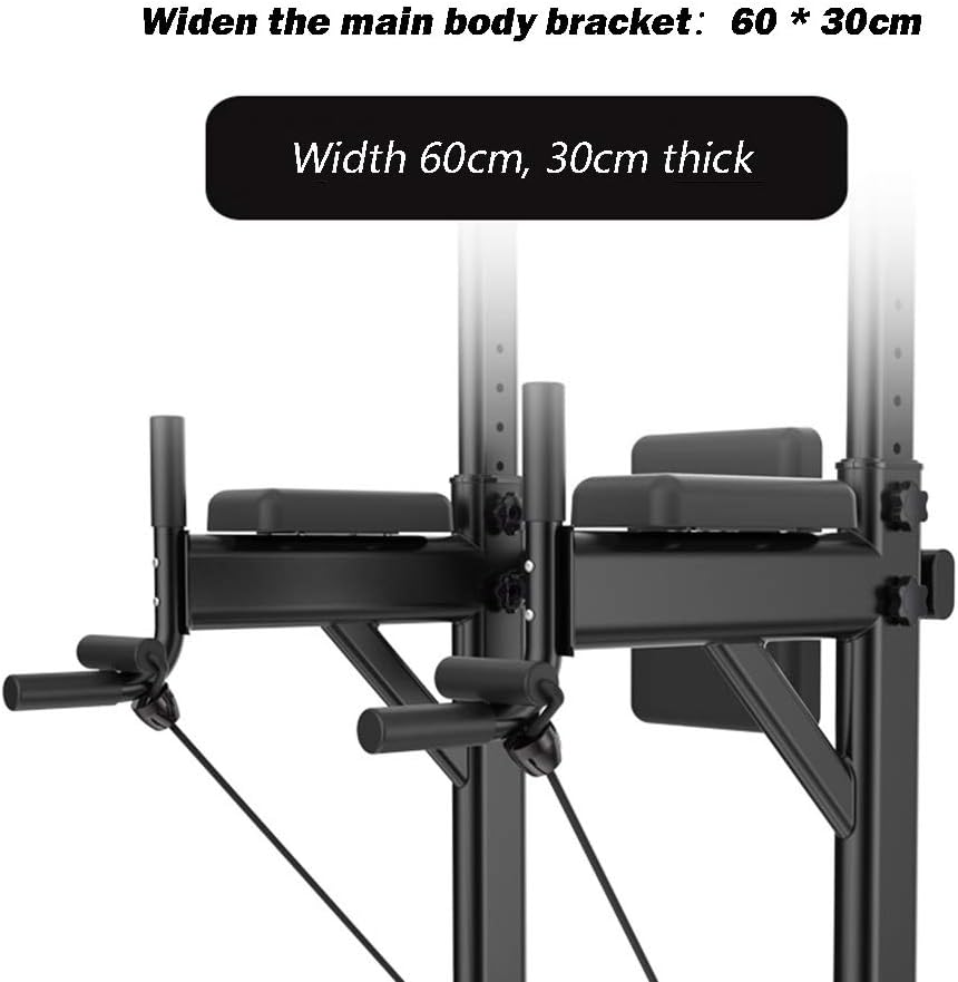 HUAHUA Safety Fitness, Power Tower, Chin-Up Bar, Multifunctional Muscle Strength Training Equipment, Multi-Position Adjustment, Universal for The Family, White