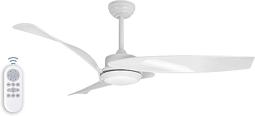 Miniatura 8 de raccroc Ventilador de techo sin luz con control remoto, ventilador de techo para exteriores de 52 pulgadas sin luz, 3 aspas reversibles, ventilador