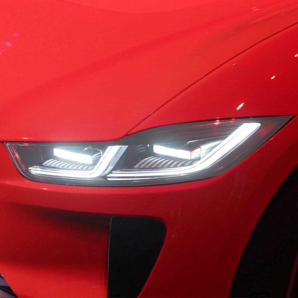 2 Pezzi Auto Faro Tinta Nero Pellicola Protettiva Vinile Protezione Adesivo TPU Trasparente, per Jaguar I Pace 2018-On Accessori