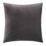 Dimensions : L. 45 x l. 45 cm Paris Prix Atmosphera Créateur d\'intérieur - Coussin Déhoussable Velours Bulle 45x45cm Gris