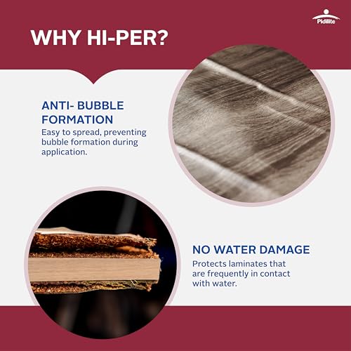 Image of Fevicol Hi-per - High Performance woodworking Adhesive | Anti-bubble, waterproof | Setting time 2hrs | Suits all climatic condition | 10Kg