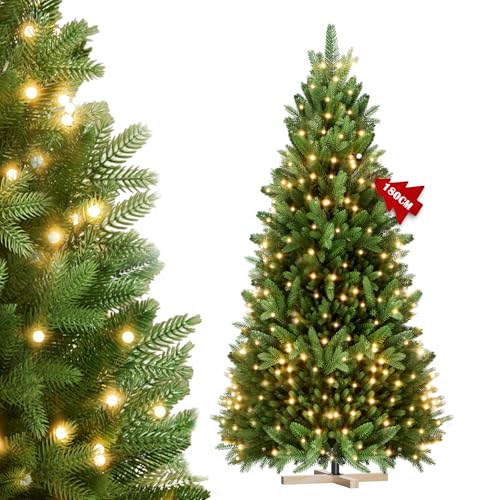 Aufun Weihnachtsbaum künstlich mit Beleuchtung 180cm Tannenbaum...