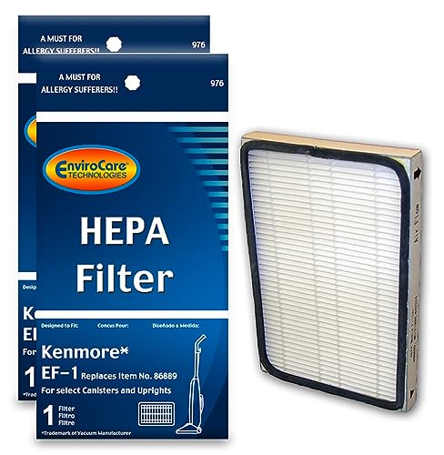 EnviroCare Replacement HEPA Vacuum Filters For Kenmore EF-1 Progressive Vacuums 2 Filters