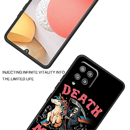 Compatible With Samsung Galaxy A12 Case, Skeleton And Unicorn Death Metal Ghost Skull Graphic For Samsung Case Women Men, Soft Silicone Stylish Shockproof Protective Case For Samsung #TOP1