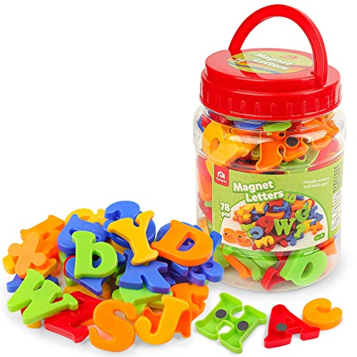 Coogam Alphabet Magnetic Letters Numbers Colorful Abc 123 Refrigerator Fridge Magnets Uppercase Lowercase Vocabulary Educational Toy Set For Preschool Learning Spelling Counting(Upgraded Version) #TOP26