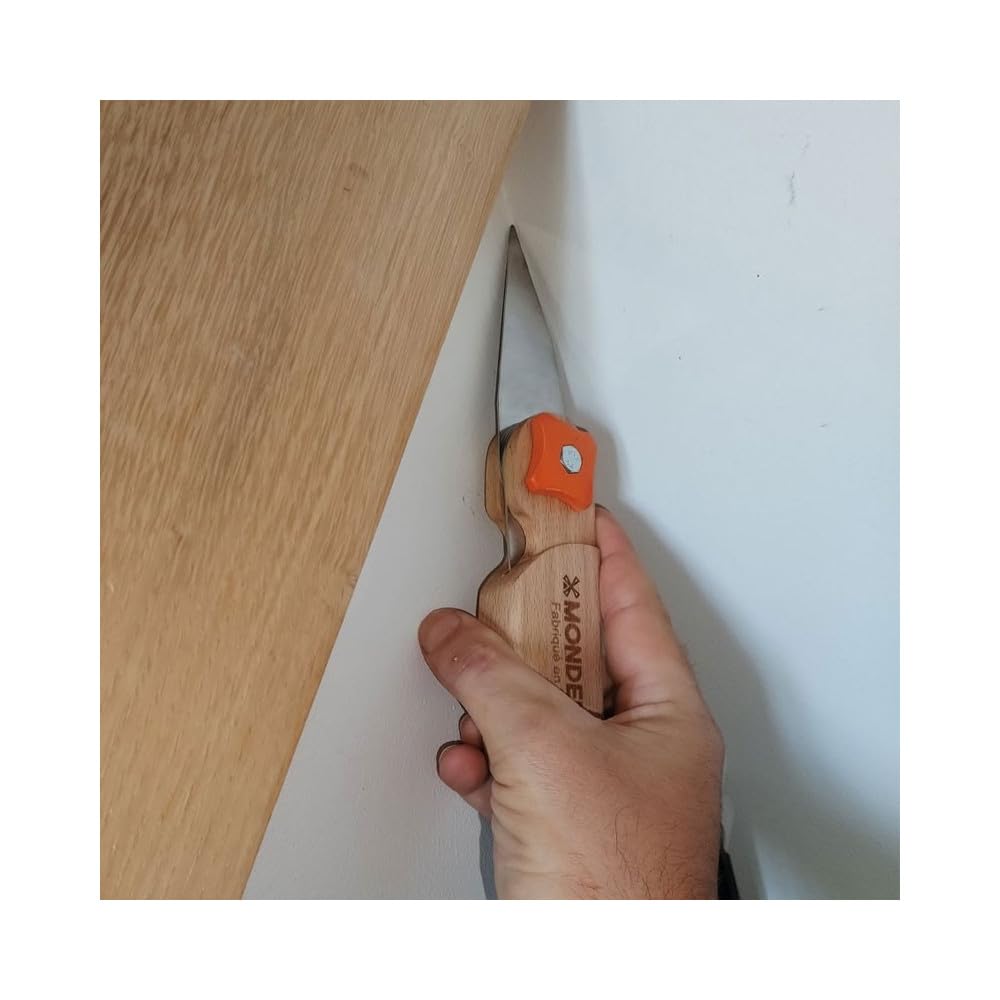 MONDELIN - Couteau à Enduire 4 lames Heliss - Outil Plaquiste Professionnel - Lame acier inoxydable, Manche Ergonomique - Idéal pour Travaux de Finition et Enduit