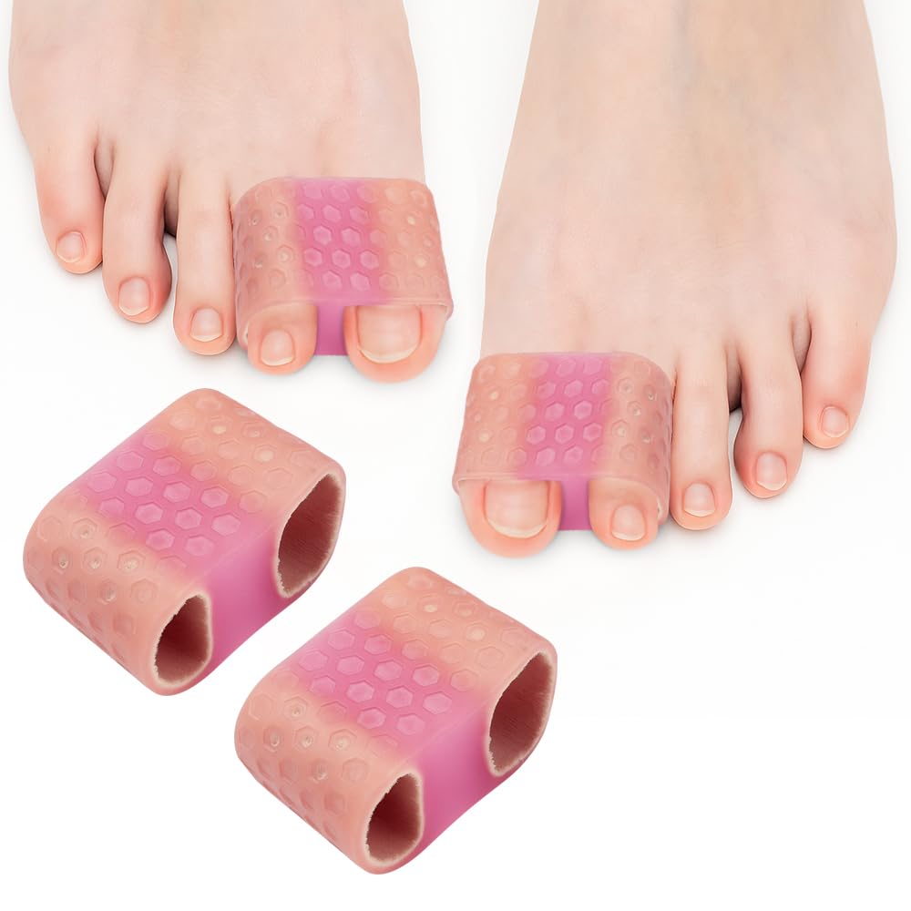 Toe Spacers for Women (2PC),for Bunion Correction,Silicone Toe Separators, with 2 Loops forFeet，Comfort Relieve Foot Pain-image-4