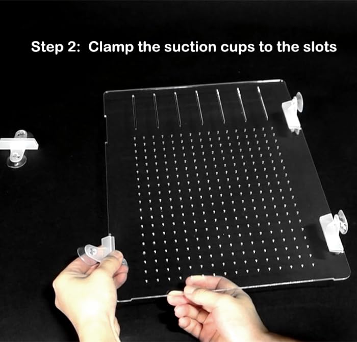 Image of Acrylic Aquarium Divider Kit 5.5 /10 / 20L / 20H / 29 / 40B / 55 /75 / 125gal Fish Tank with Suction Cups (75gal Top Fin)