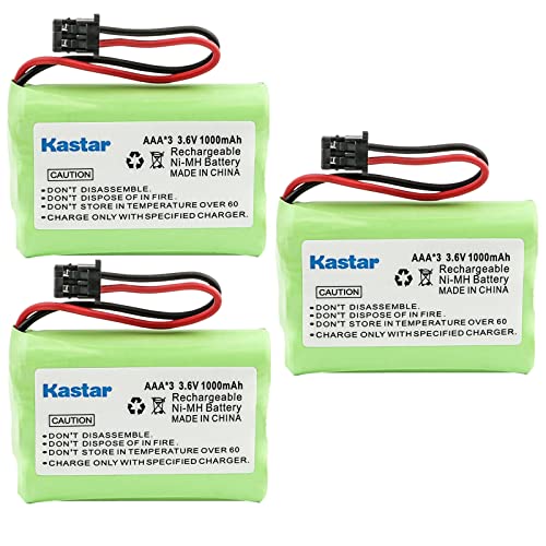 Kastar 3-Pack Battery Replacement for Uniden BT-1001 BT1001 BT-1004 BT1004 BT-909 BT909 BBTY0483001 BBTY0507001 BBTY0566001 BBTY0616001 Uniden DCT736 DCT736-2 DCT7362 DCT736-3 DCT7363 DCT736-4 DCT7364
