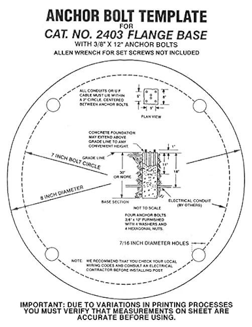 Solus SB-2403 Outdoor Surface Mount Lamp Post Base ¨C Light or Heavy Duty Aluminum Base for 3 Poles - Black, Bronze, or White ¨C Made in USA (Black Light Duty)