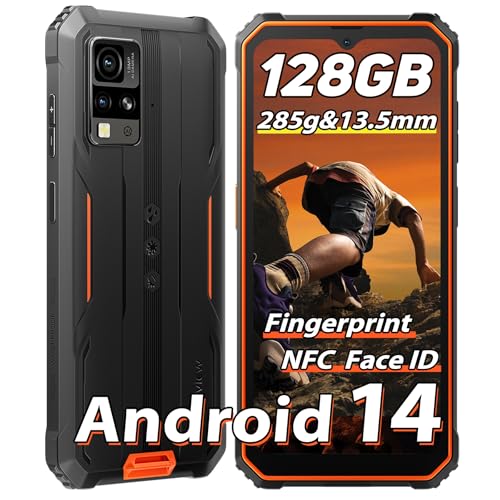 Blackview BV4800 Pro Android 14 Movil Resistente, 12GB+128GB-TF 2TB, Octa Core, 6.56' Vidrio Corning Gorilla, 5180mAh, 16MP+8MP, Móvil rugerizado 4G, IP69K/GPS/Modo Guante/OTG/Fingerprint/3 Slots/NFC