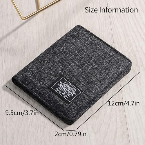 Men's Vertical Card Case, Trendy Fashion Money Clip, 8 Card Positions, Short Wallet, Minimalist Card Case (Black)3