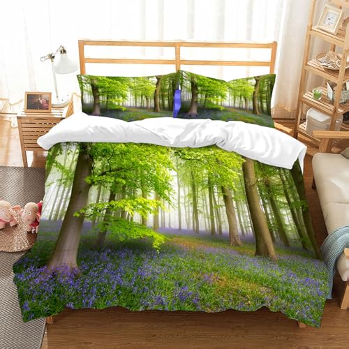 NIOYNJIS Bedding King Bedding Set - Down Duvet Cover, Soft Brush Microfiber...