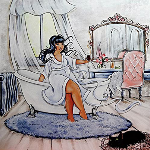 Peinture diamant cristal complet motif femme élégante 30x40cm