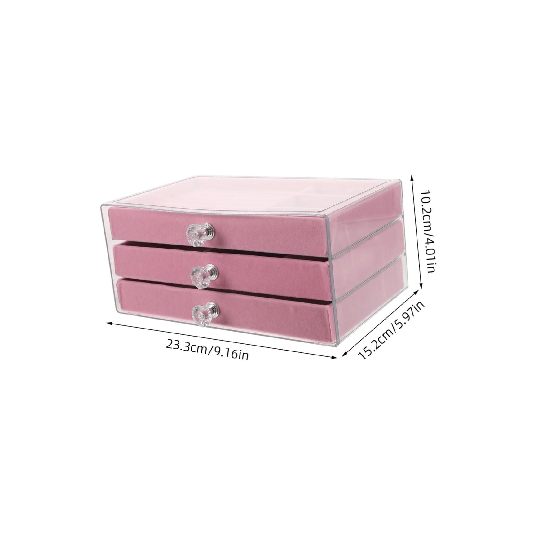 Gatuida Scatola con Trasparente Organizer Strati con per Collane e Design Pratico per Casa e Rosa